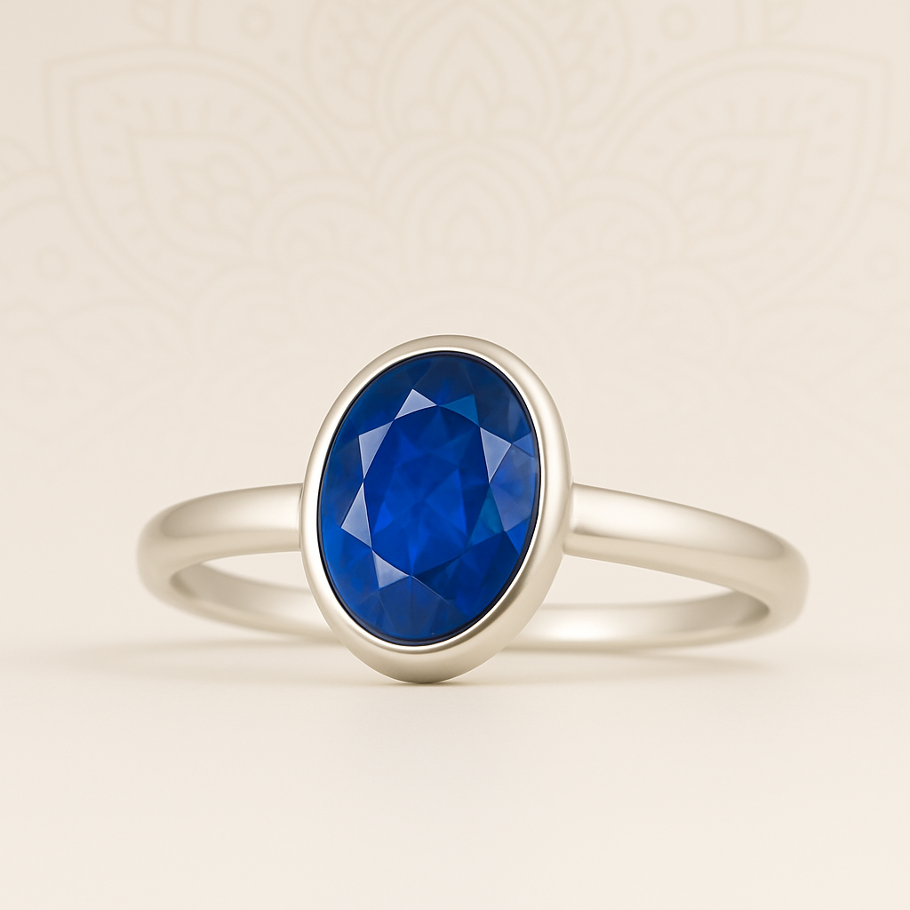 Blue Sapphire Ring for Kumbha Rashi and Shatabhisha Nakshatra
