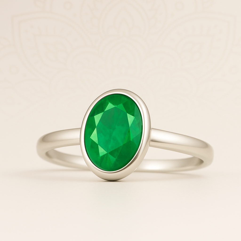 Emerald Ring for Kanya Rashi and Chitra Nakshatra