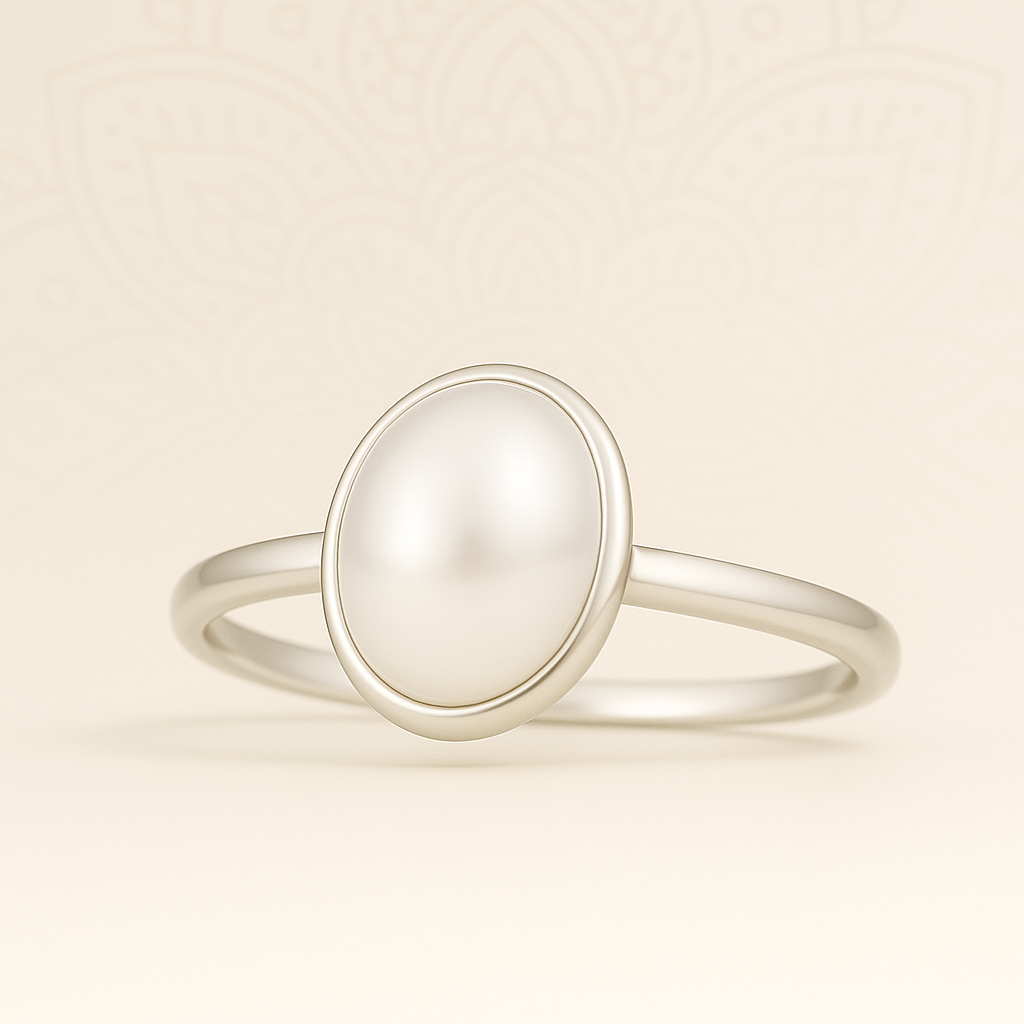 Pearl Ring for Karka Rashi and Pushya Nakshatra