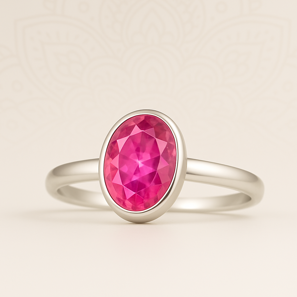 Ruby Ring for Simha Rashi and Uttara Phalguni Nakshatra